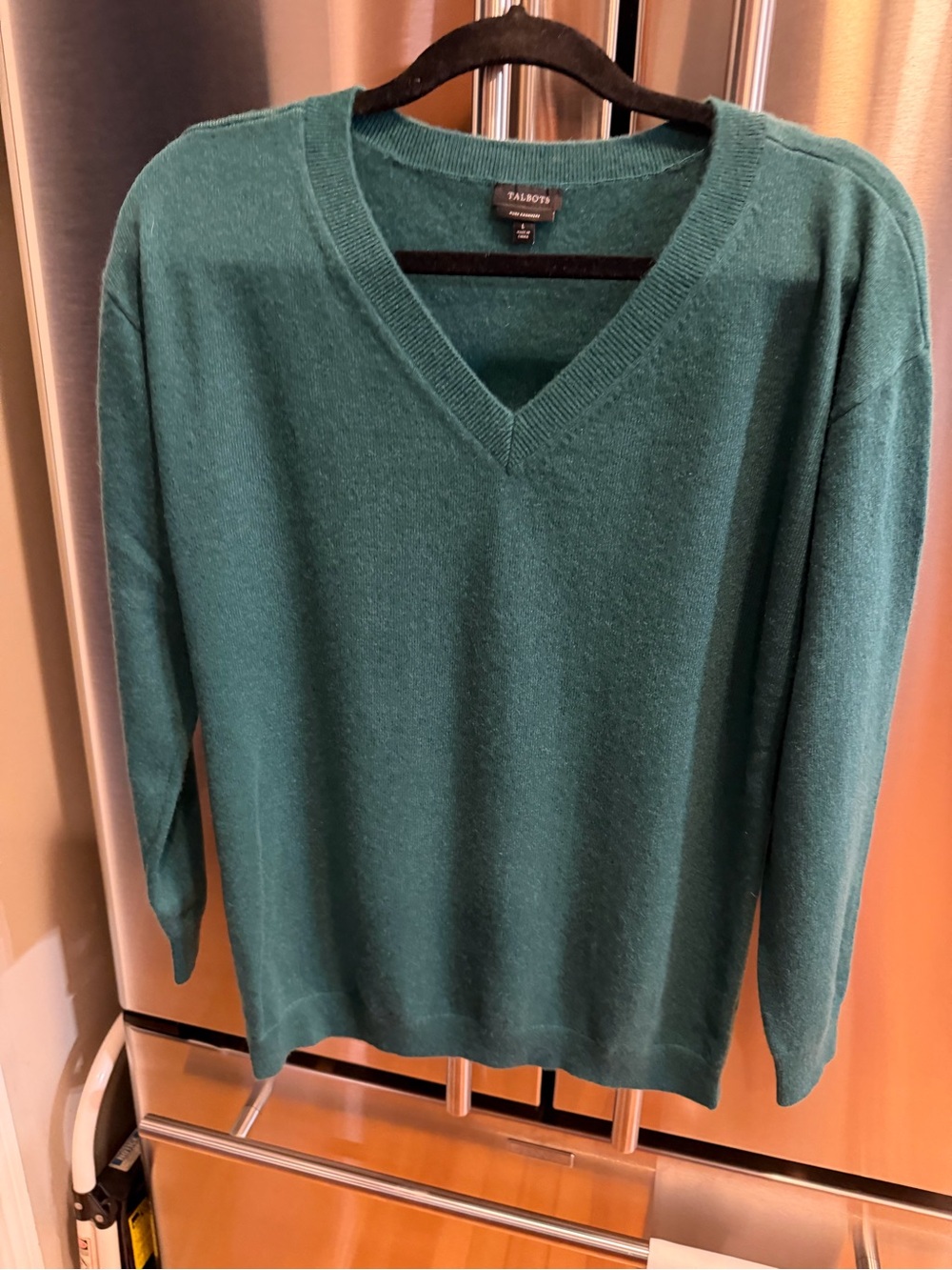 Talbots Teal Green woman’s V-Neck Sweater